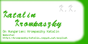 katalin krompaszky business card